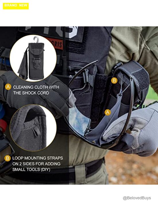 Hard Shell MOLLE Sunglasses Case with Buckle 1000D Nylon main image 4